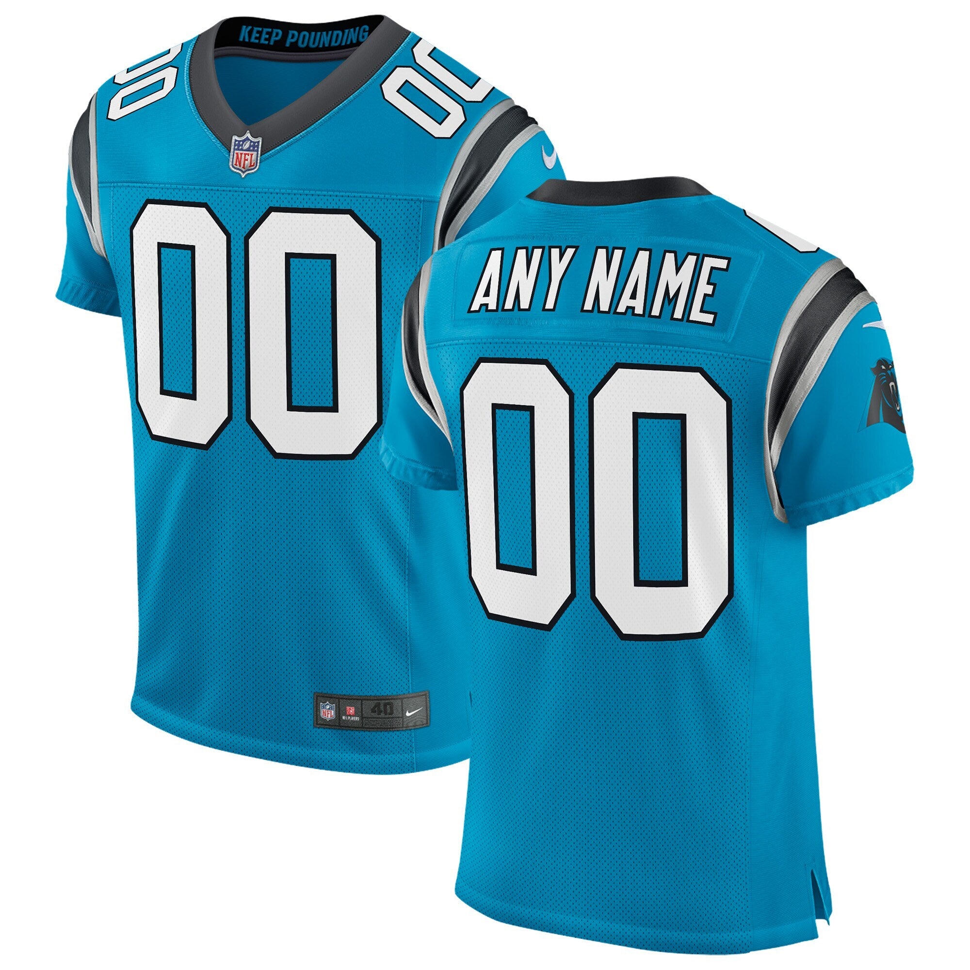 Carolina Panthers Nike Classic Elite Custom Jersey   Blue