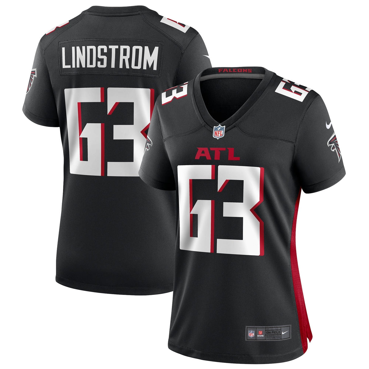 Women s Nike Chris Lindstrom Black Atlanta Falcons Game Jersey