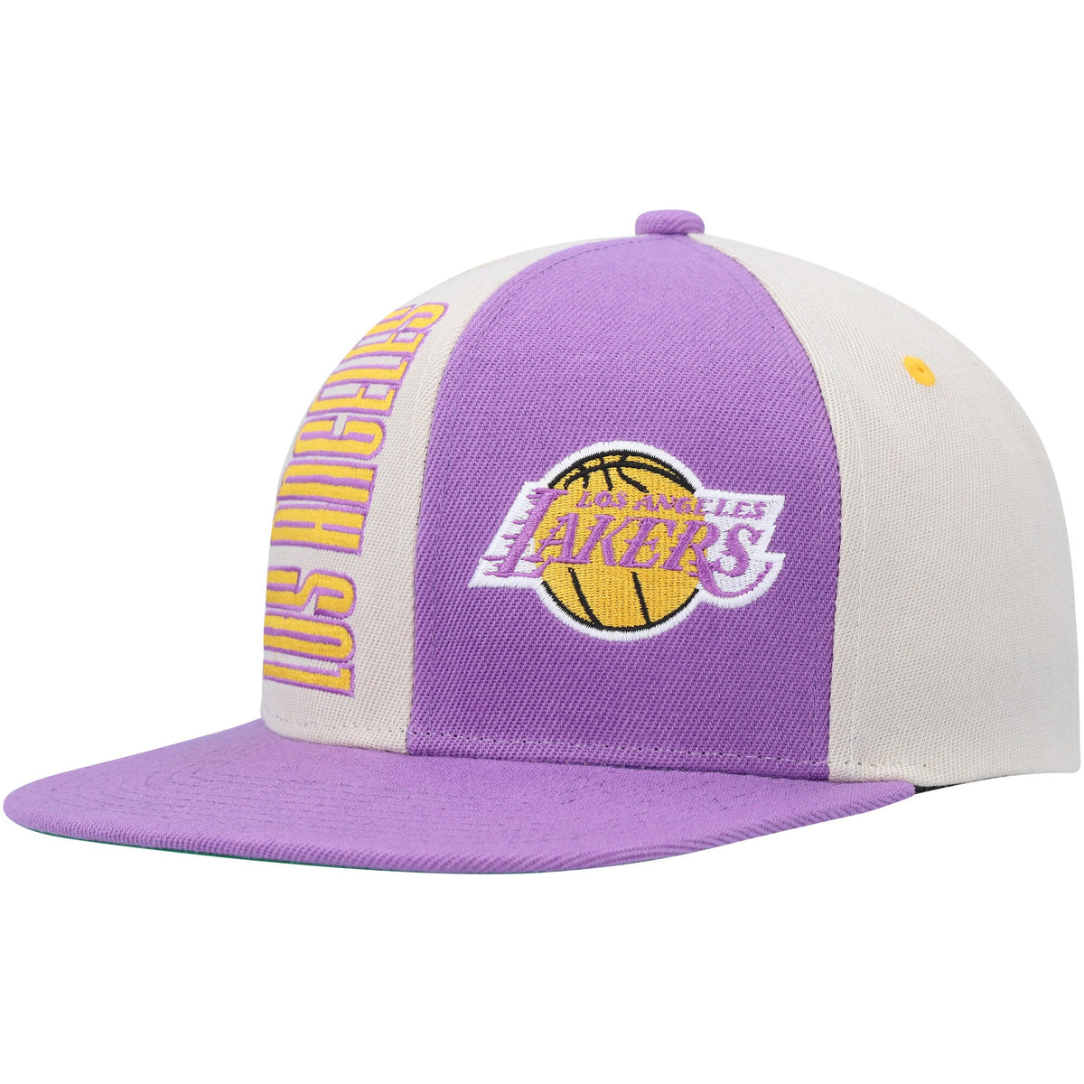 Los Angeles Lakers Mitchell & Ness Hardwood Classics Pop Snapback Hat - Cream/Purple