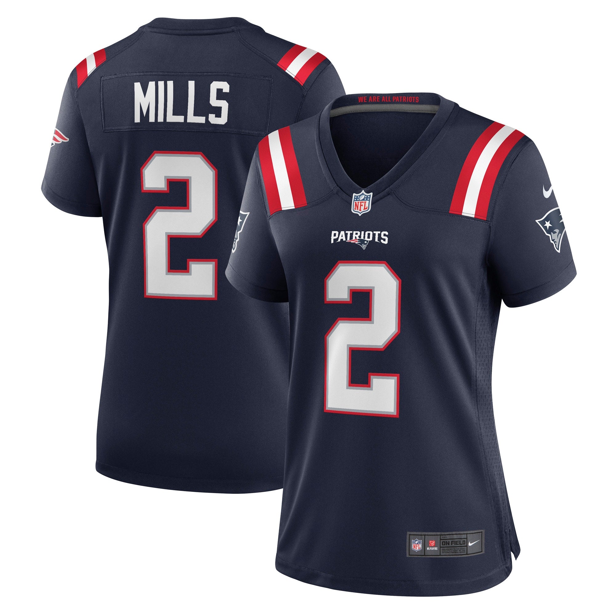 Jalen Mills New England Patriots Nike Women s Game Player Jersey   Navy