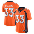 Men s Nike Javonte Williams Orange Denver Broncos  Vapor Untouchable Limited Jersey