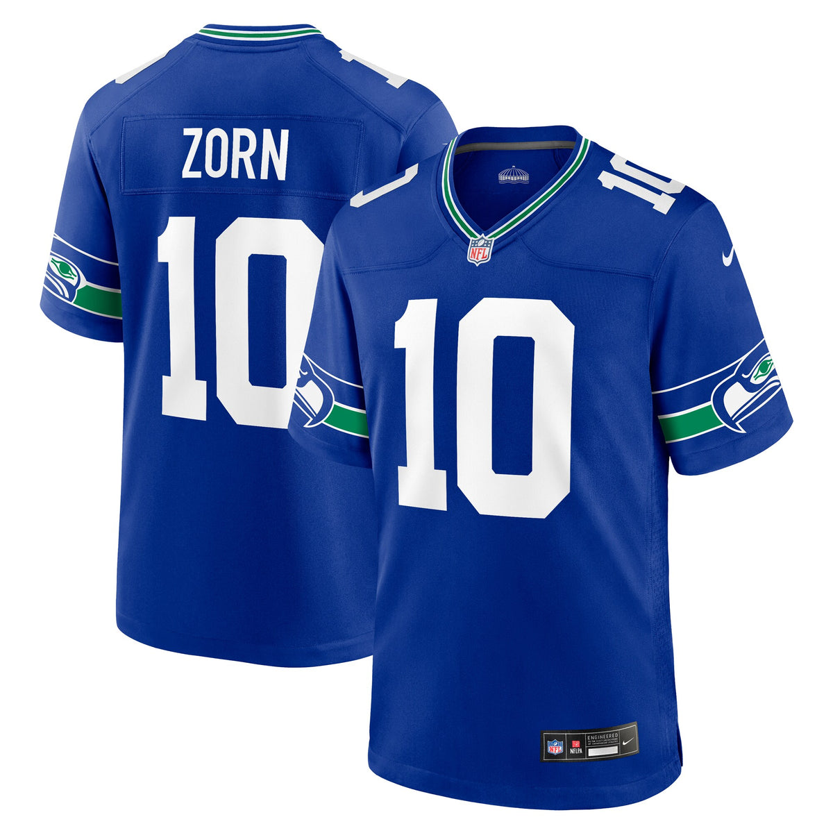 Jim Zorn Seattle Seahawks Nike Throwback Retired Player Game Jersey Royal