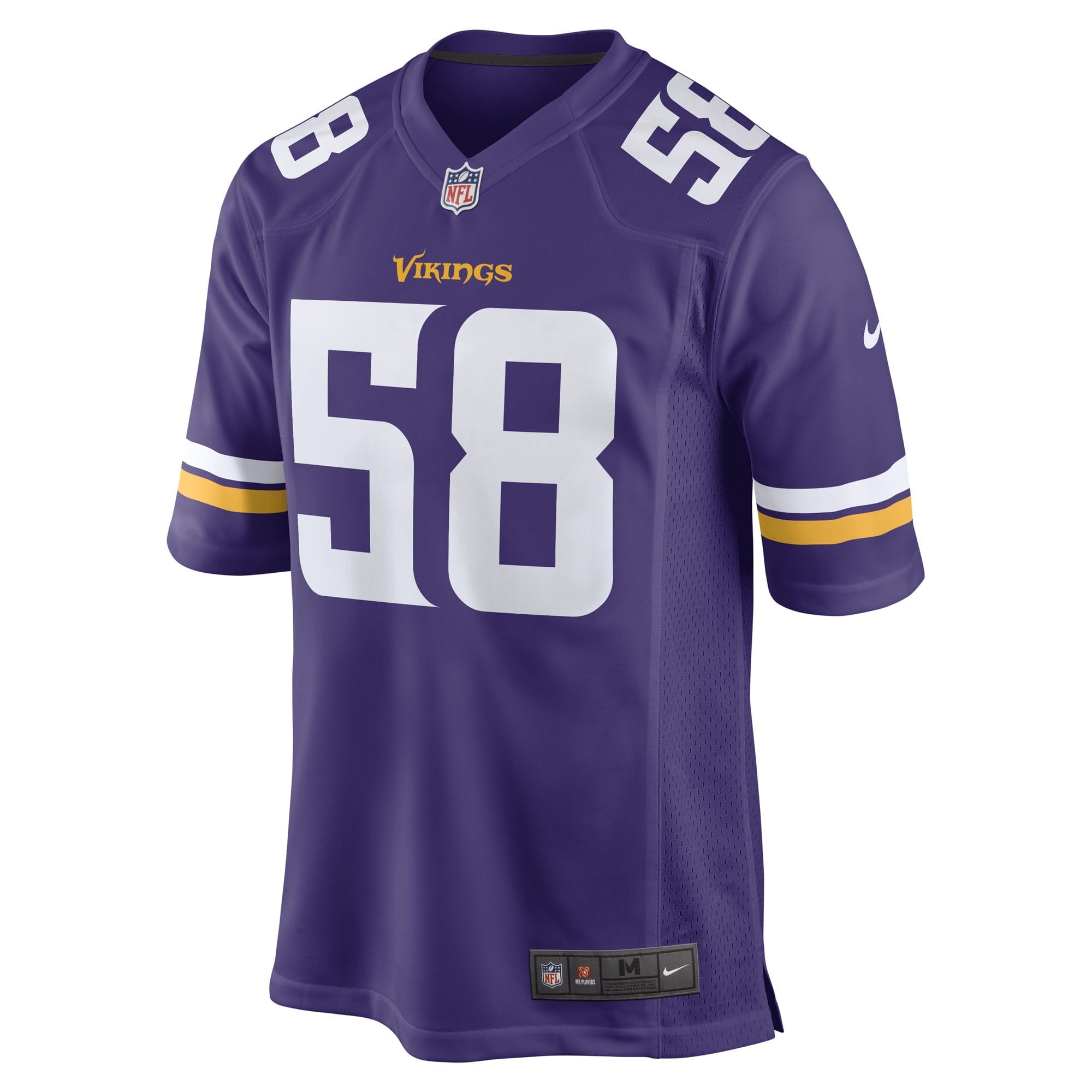 Men s Nike Jordans Hicks Purple Minnesota Vikings Game Player Jersey