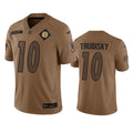 Men s Pittsburgh Steelers Mitch Trubisky 2023 Brown Salute To Service Limited Stitched Jersey