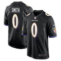 Men s Nike Roquan Smith Black Baltimore Ravens Team Game Jersey