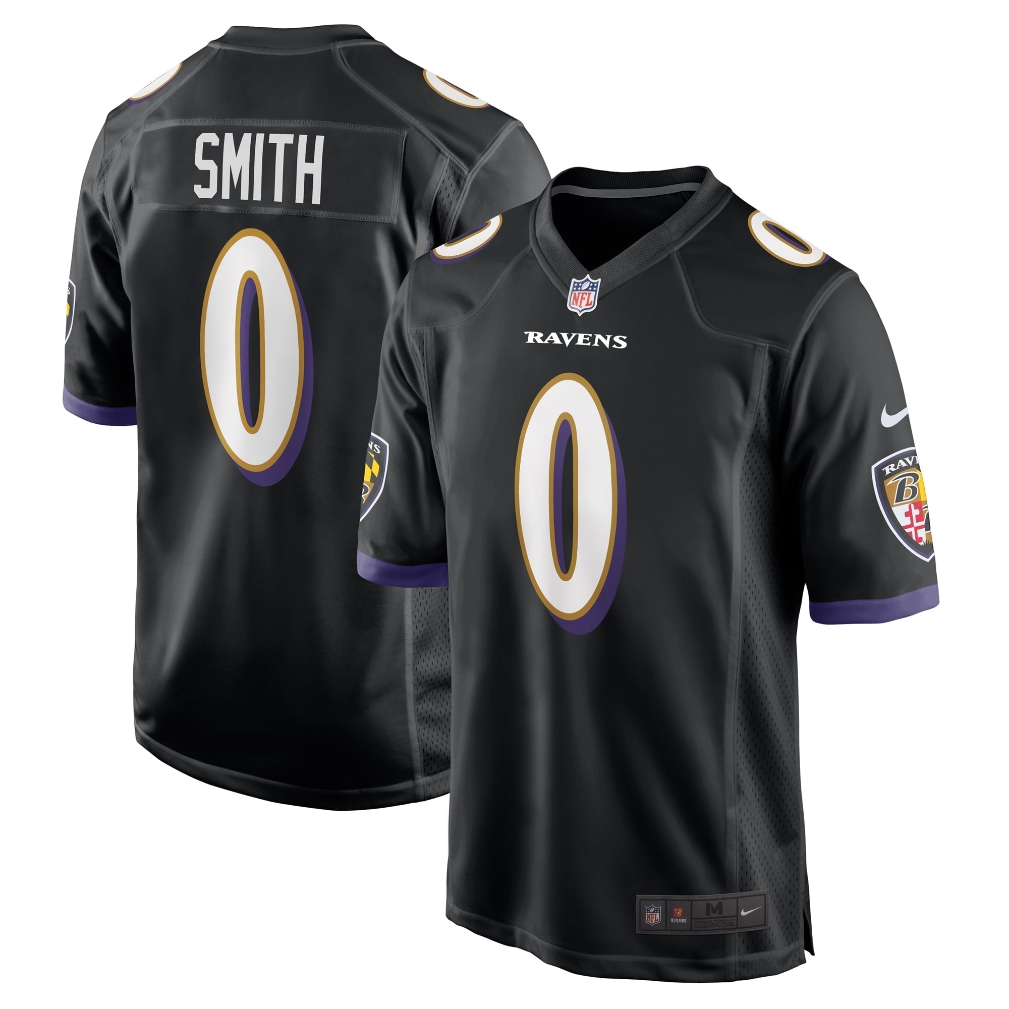 Men s Nike Roquan Smith Black Baltimore Ravens Team Game Jersey