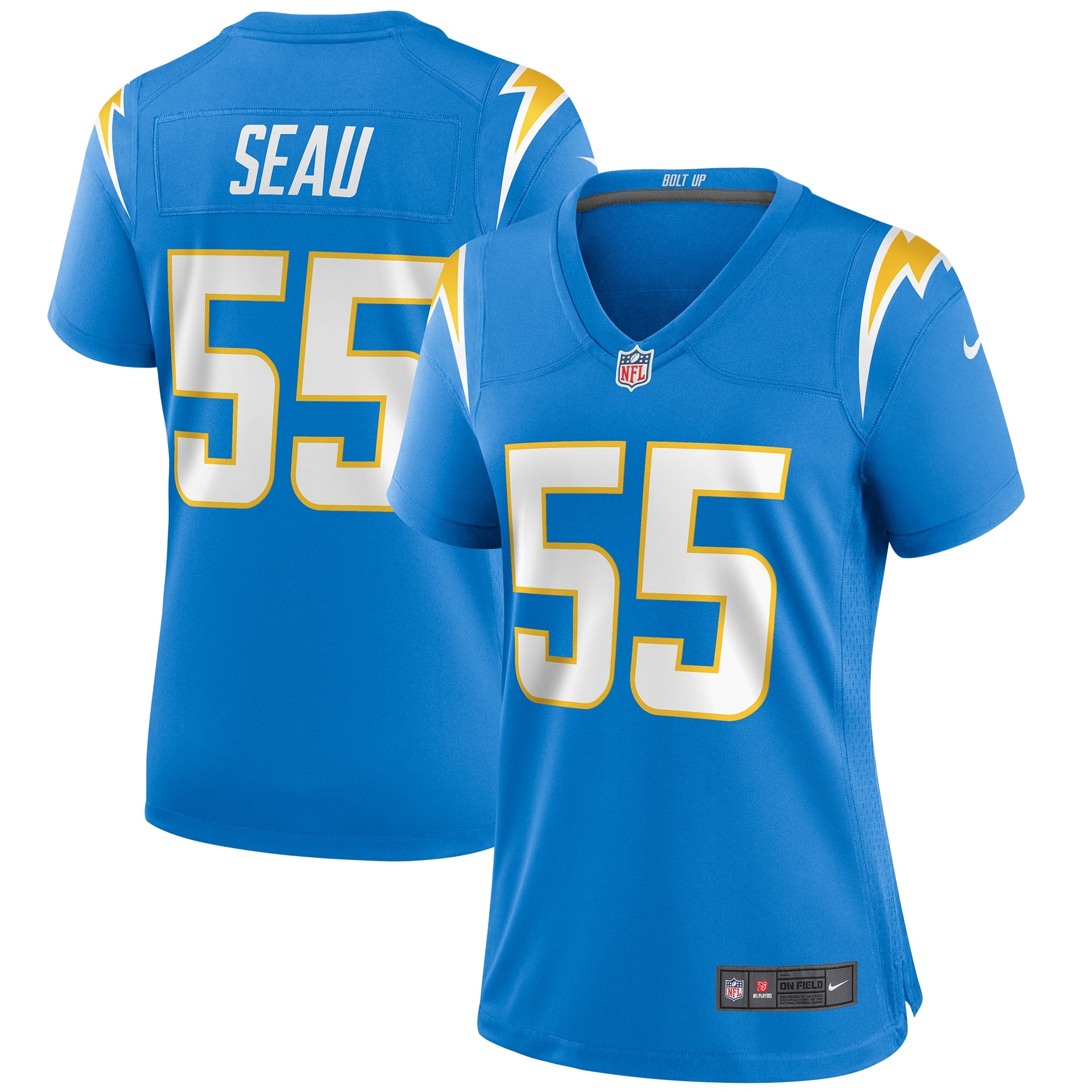 Junior Seau Los Angeles Chargers Nike Women s Game Retired Player Jersey   Powder Blue