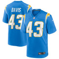 Men s Nike Michael Davis Powder Blue Los Angeles Chargers Game Jersey