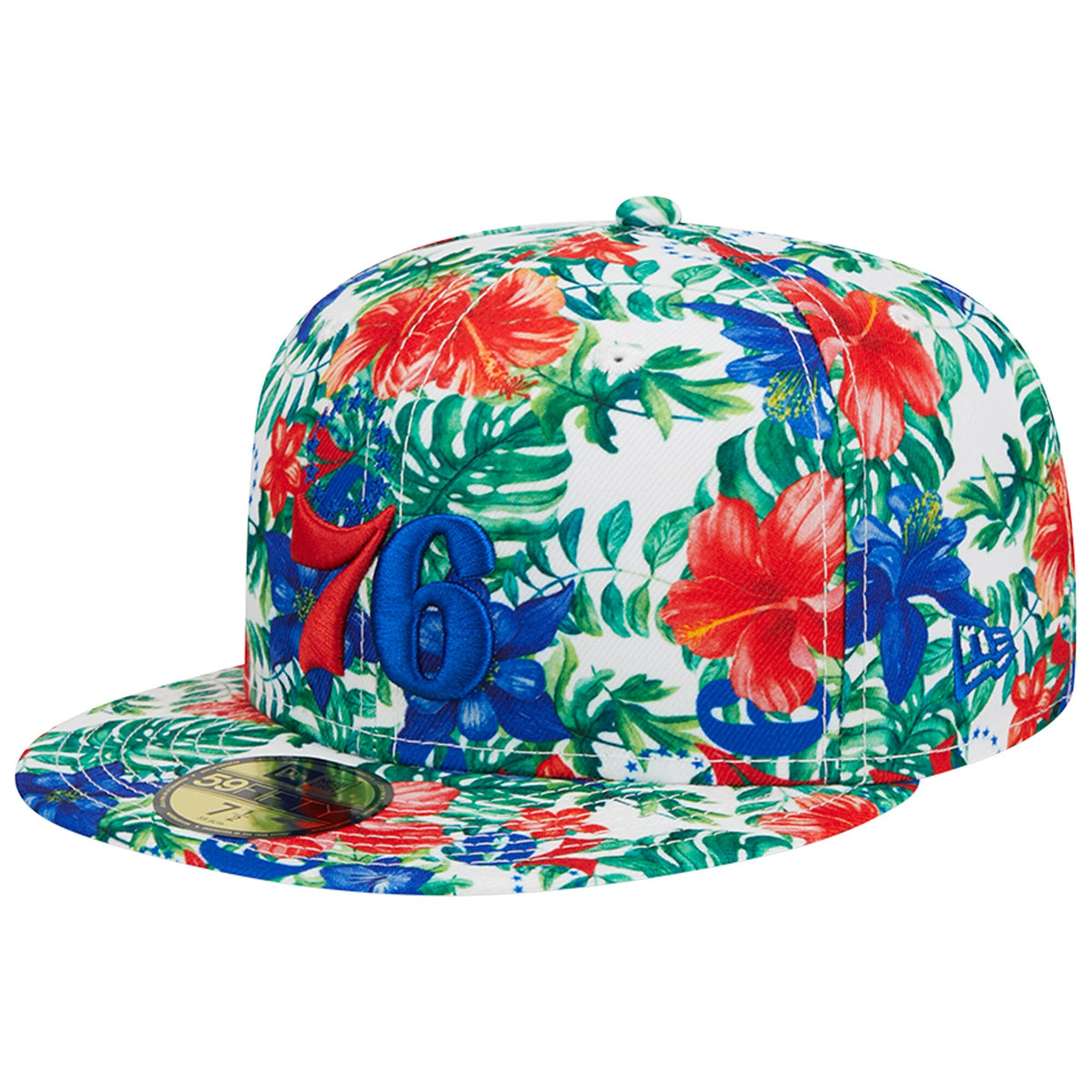 Philadelphia 76ers New Era Tropical Hibiscus 59FIFTY Fitted Hat