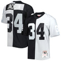 Bo Jackson Las Vegas Raiders Mitchell   Ness 1988 Split Legacy Replica Jersey   Black/Silver