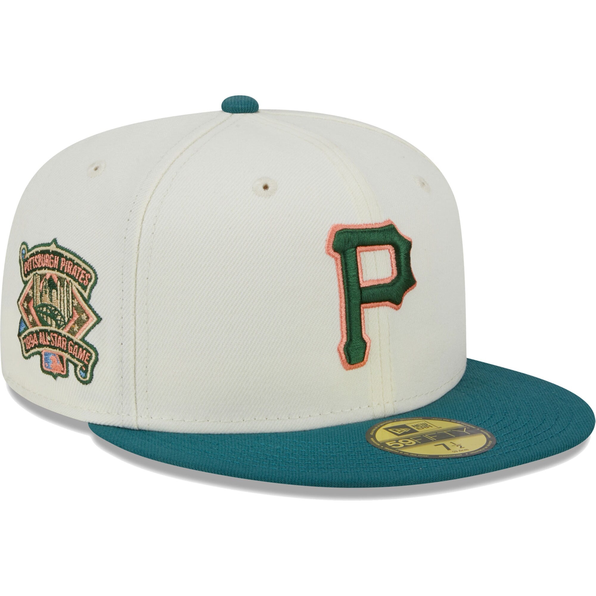 Pittsburgh Pirates New Era Chrome Evergreen 59FIFTY Fitted Hat - Cream