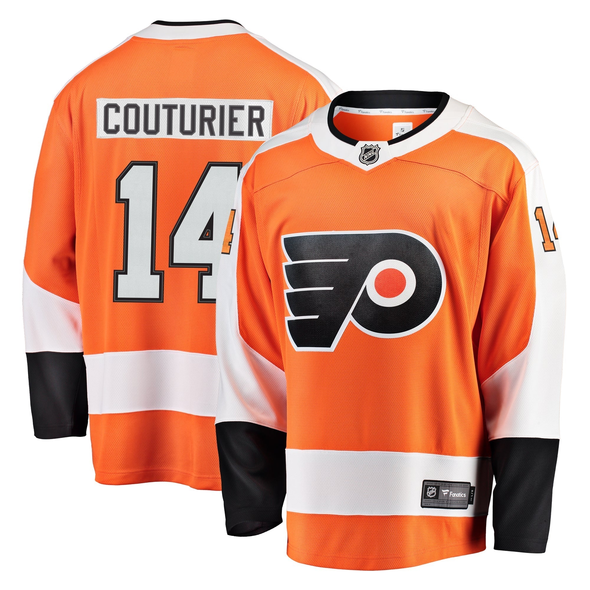 Men's Fanatics Branded Sean Couturier Orange Philadelphia Flyers Breakaway Jersey