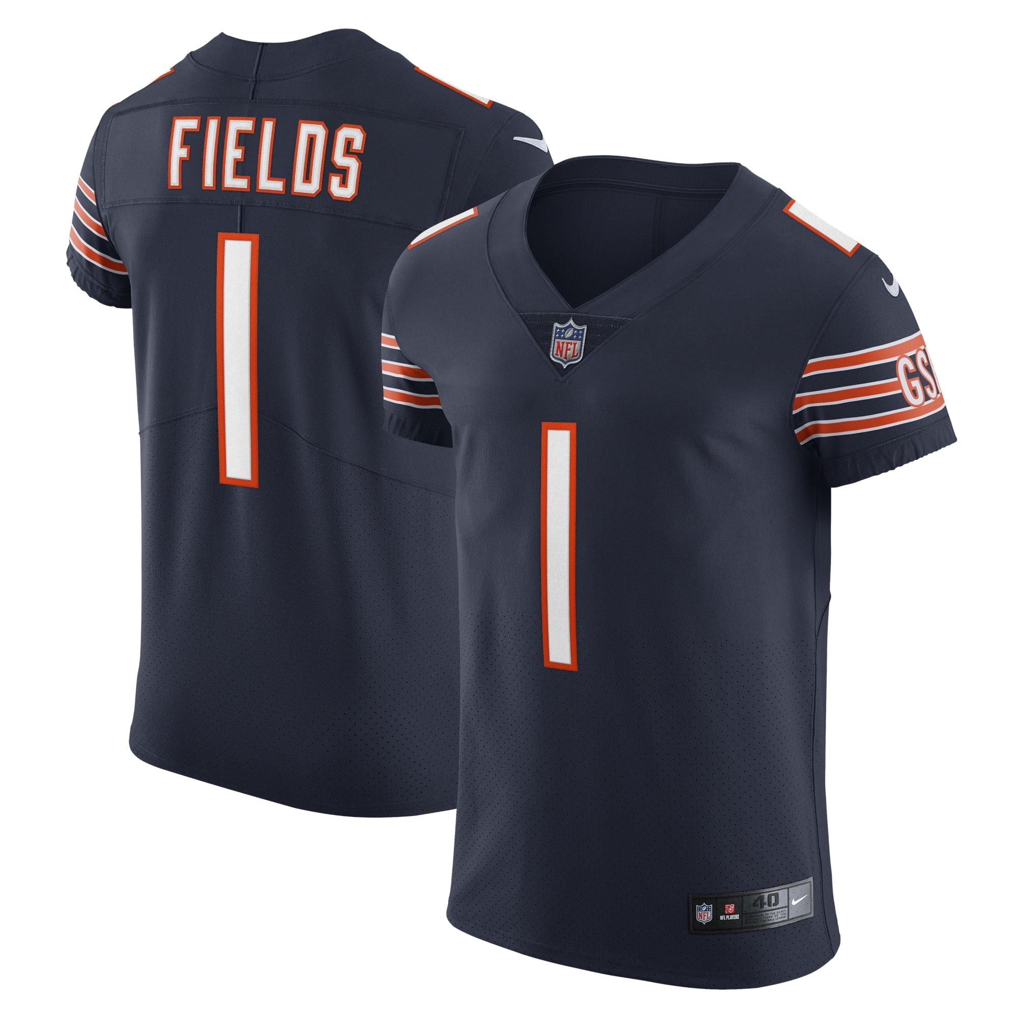 Justin Fields Chicago Bears Nike Vapor Elite Jersey   Navy