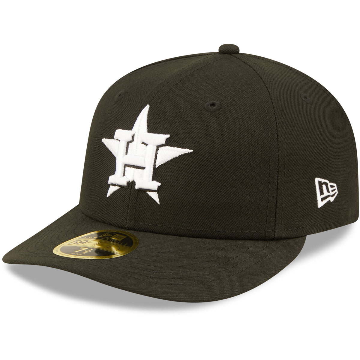 Houston Astros New Era Black & White Low Profile 59FIFTY Fitted Hat