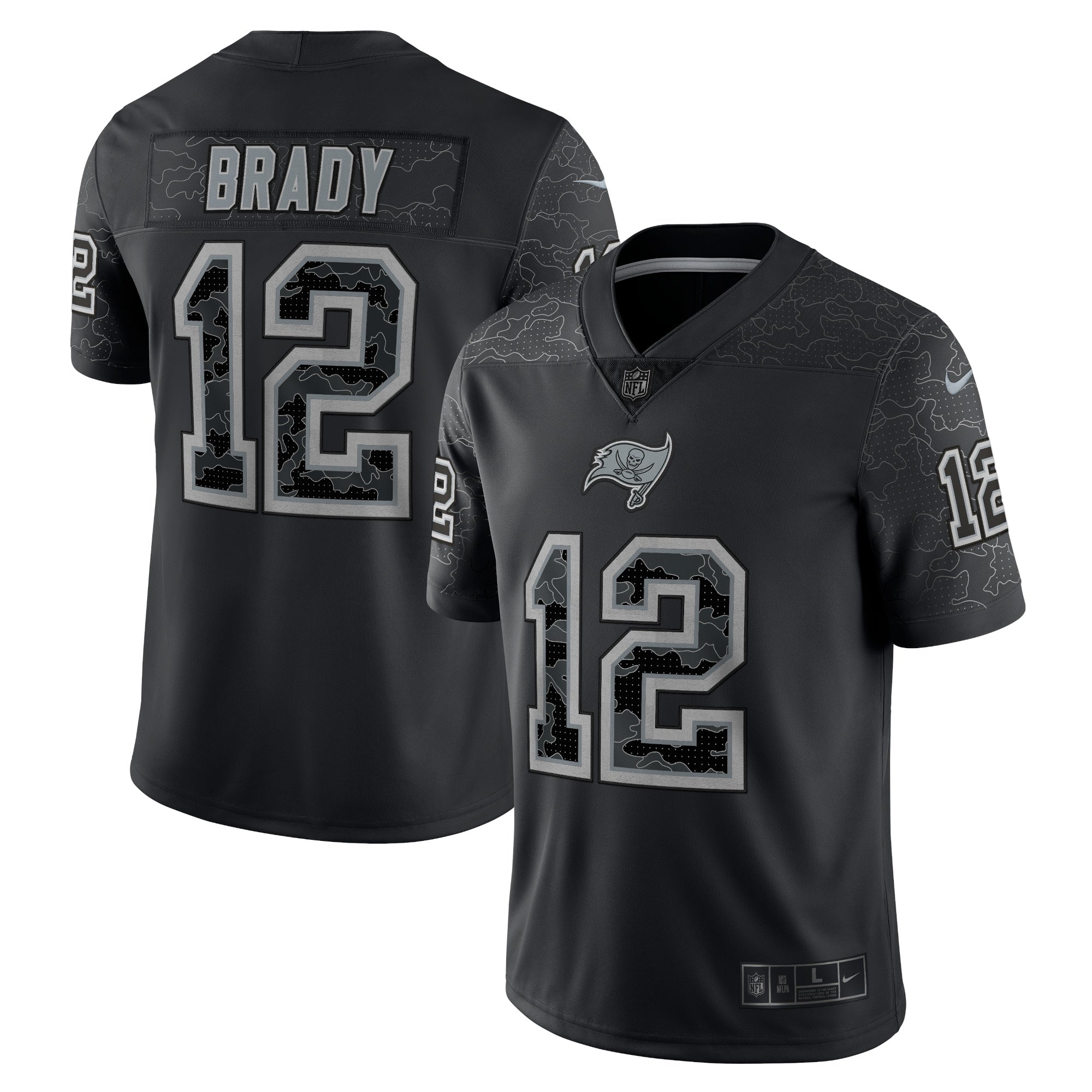 Tom Brady Tampa Bay Buccaneers Nike RFLCTV Limited Jersey   Black
