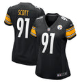 Women s Nike Delontae Scott Black Pittsburgh Steelers Game Player Jersey