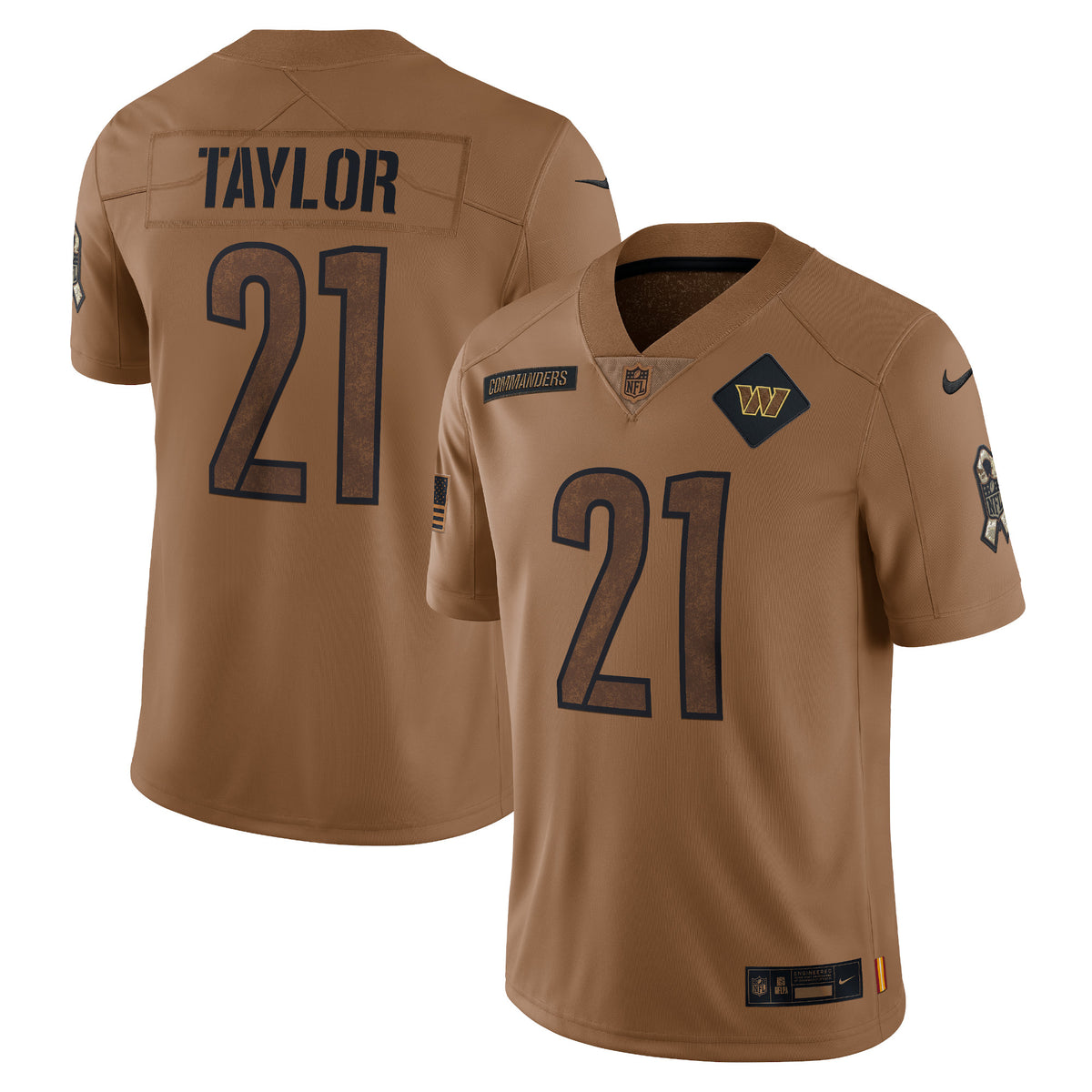 Sean Taylor Washington Commanders Nike 2023 Salute To Service Retired Player Limited Jersey   Brown