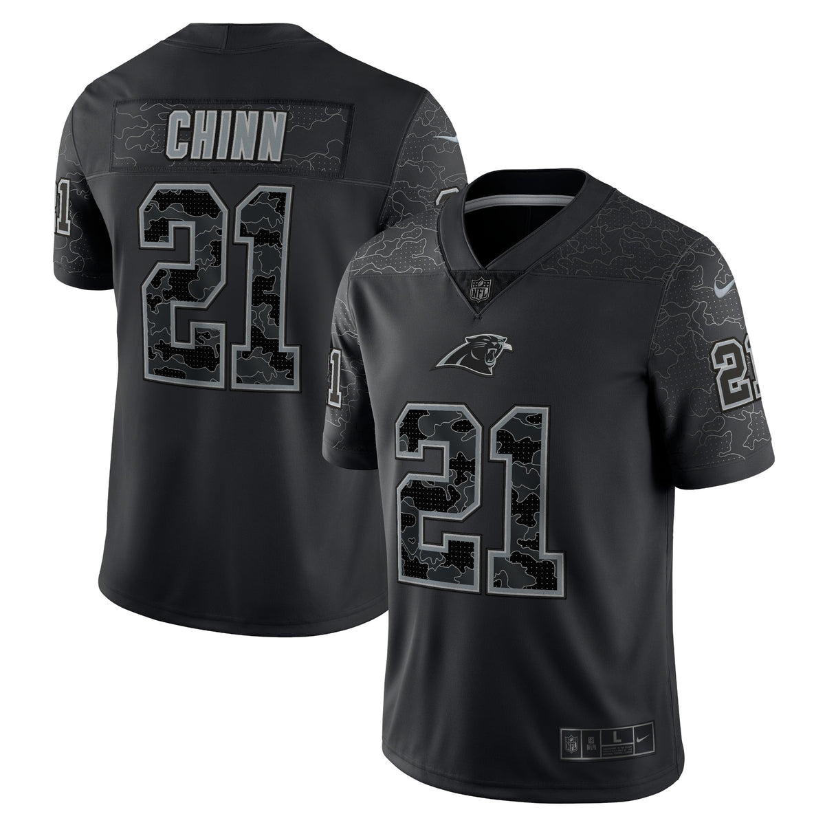Jeremy Chinn Carolina Panthers Nike RFLCTV Limited Jersey   Black
