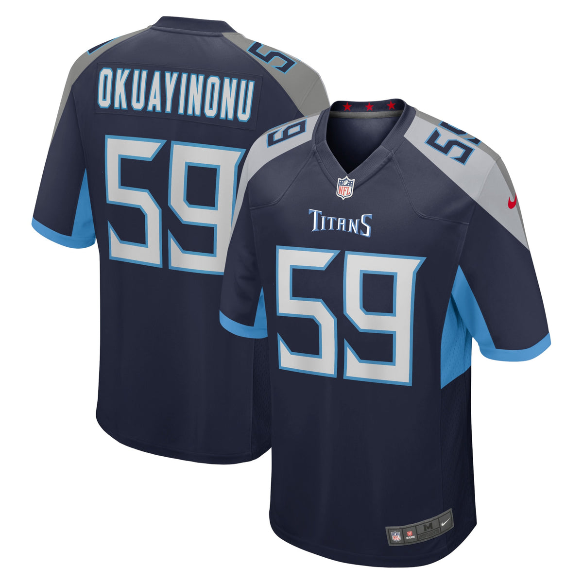 Sam Okuayinonu Tennessee Titans Nike Home Game Player Jersey   Navy