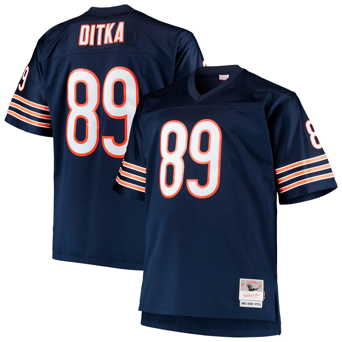 Mike Ditka Chicago Bears Mitchell   Ness Big   Tall 1966 Retired Player Replica Jersey   Navy
