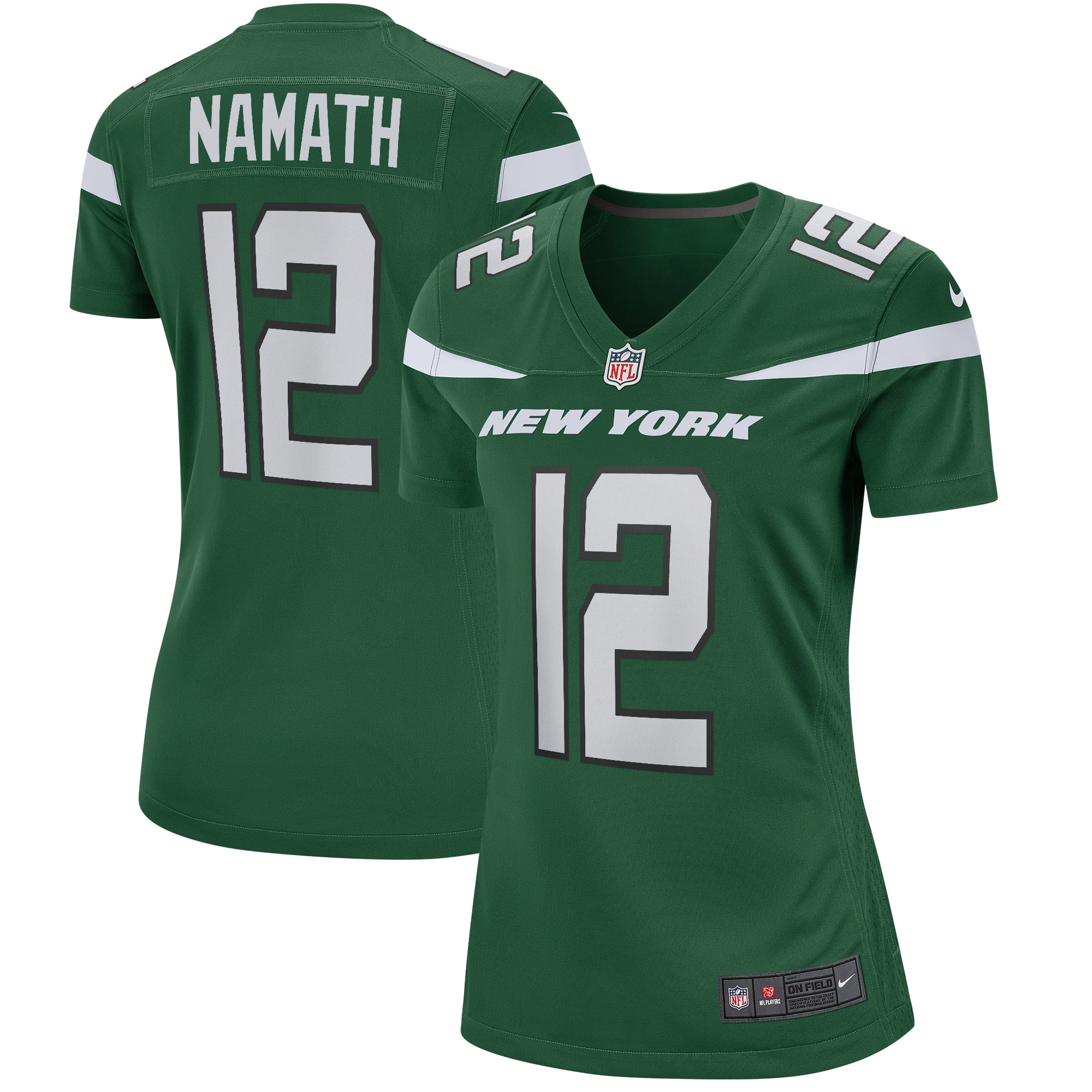 Joe Namath New York Jets Nike Women s Game Retired Player Jersey   Gotham Green