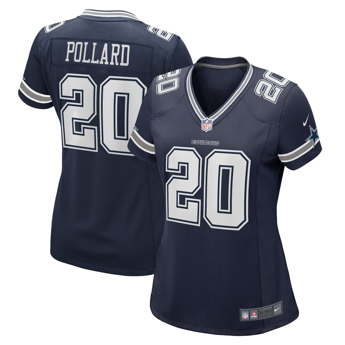 Women s Nike Tony Pollard Navy Dallas Cowboys Game Player Jersey