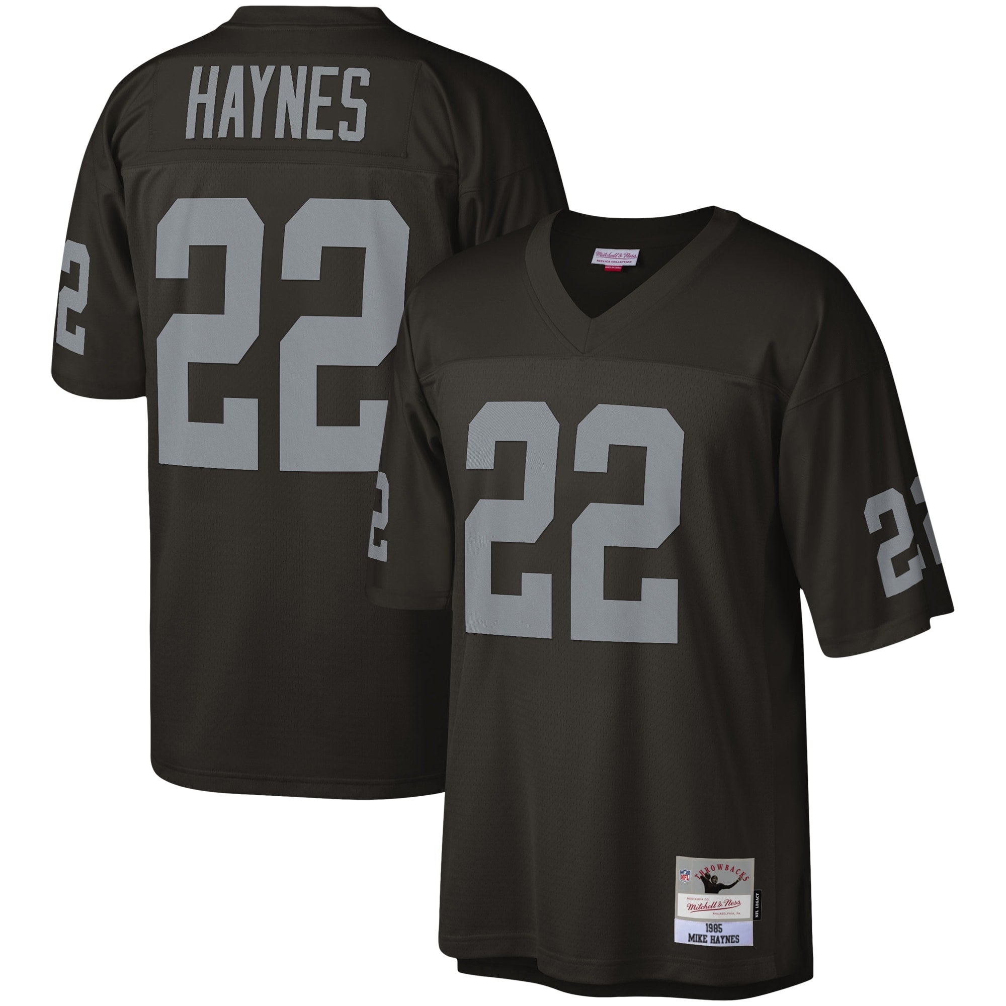 Mike Haynes Las Vegas Raiders Mitchell   Ness Legacy Replica Jersey   Black