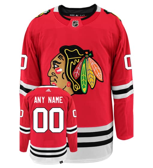 Customizable Chicago Blackhawks Adidas Primegreen Authentic NHL Hockey Jersey