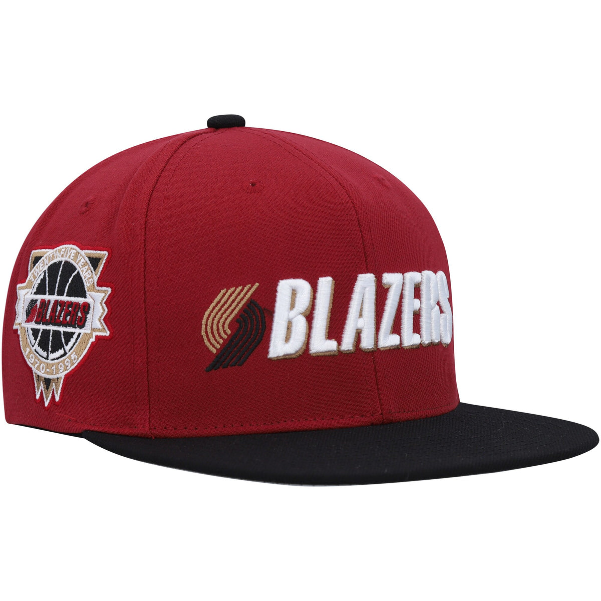 Portland Trail Blazers Mitchell & Ness Hardwood Classics Free Bird Snapback Hat - Red