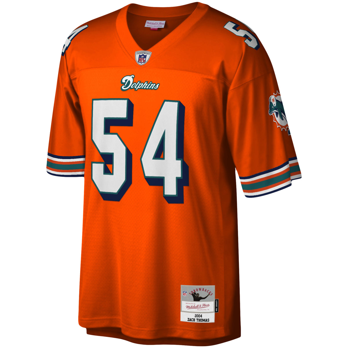 Zach Thomas Miami Dolphins Mitchell   Ness Legacy Replica Jersey   Orange