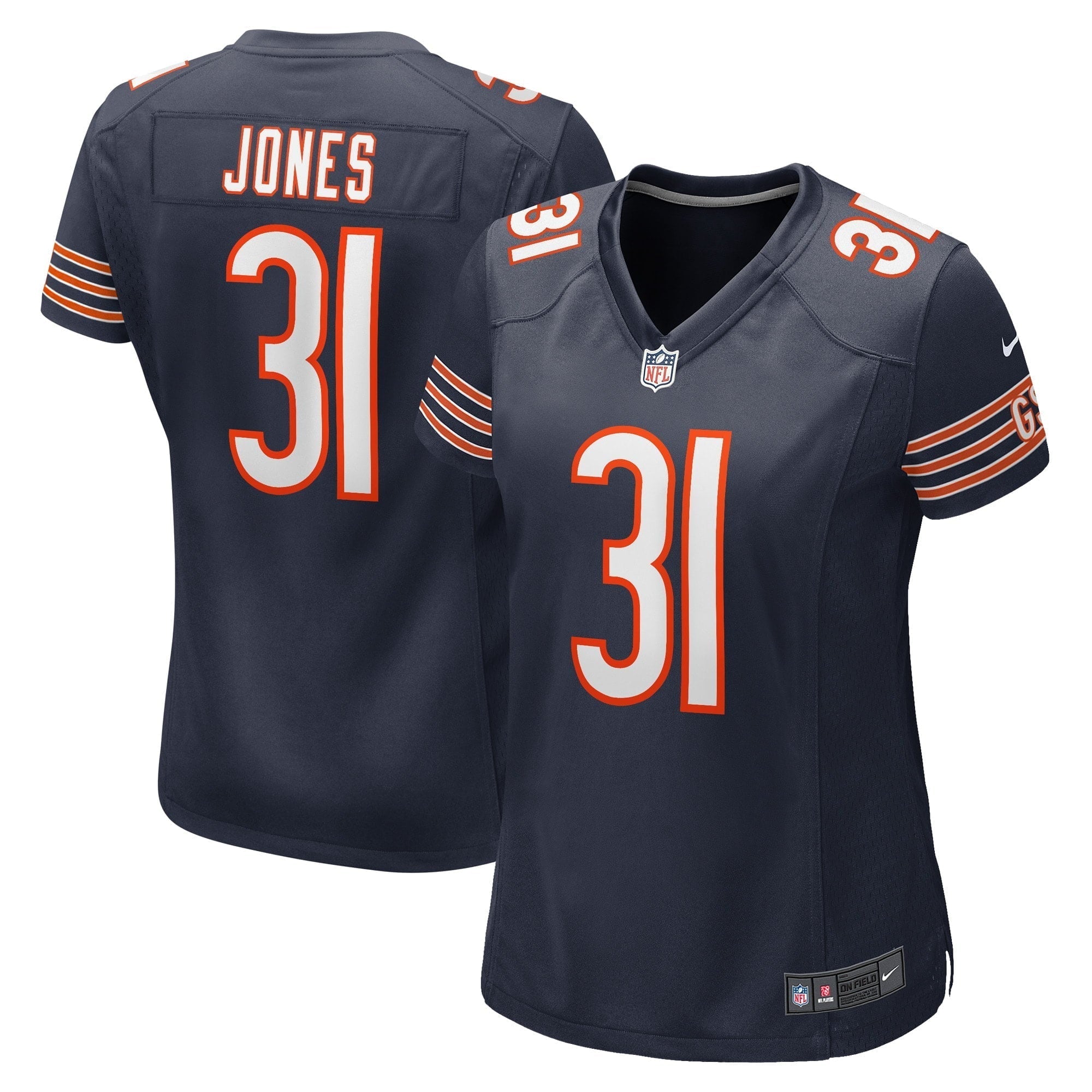 Women s Nike Jaylon Jones Navy Chicago Bears Game Player Jersey