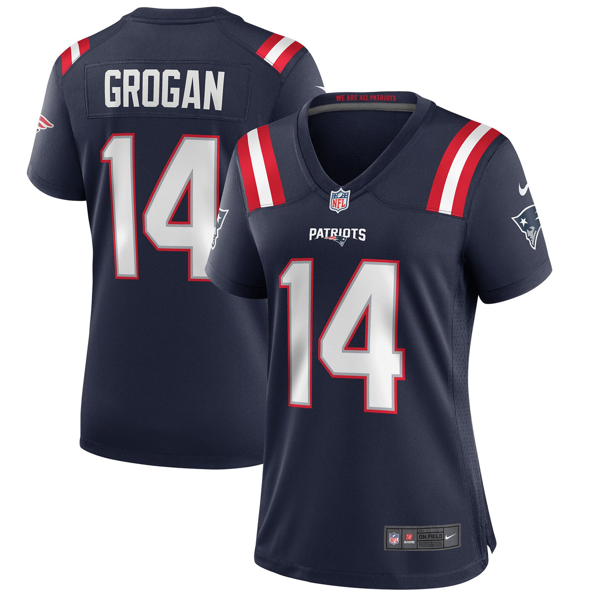 Steve Grogan New England Patriots Nike Women s Game Retired Player Jersey   Navy