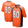 Men s Nike Greg Dulcich Orange Denver Broncos Game Player Jersey