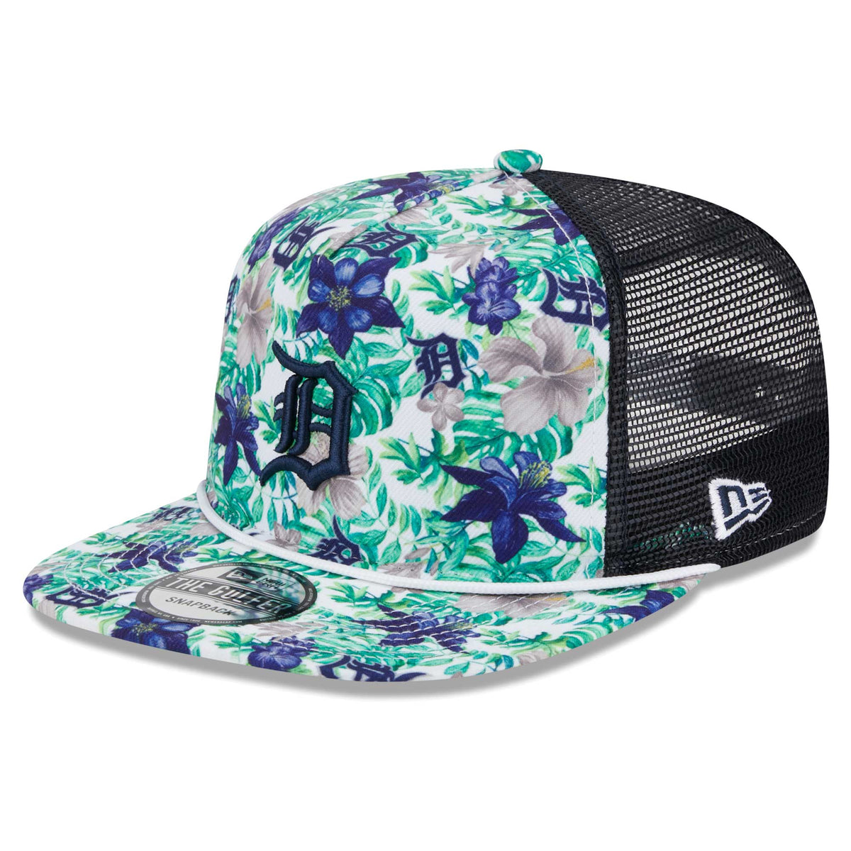 Detroit Tigers New Era Tropic Floral Golfer Lightly Structured Snapback Hat