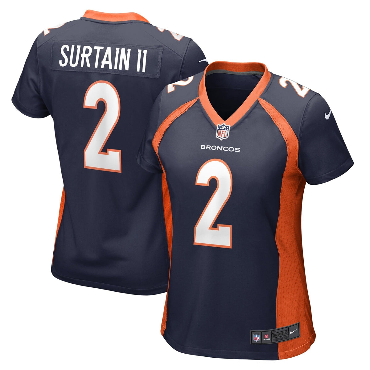Women s Nike Patrick Surtain II Navy Denver Broncos Home Game Player Jersey