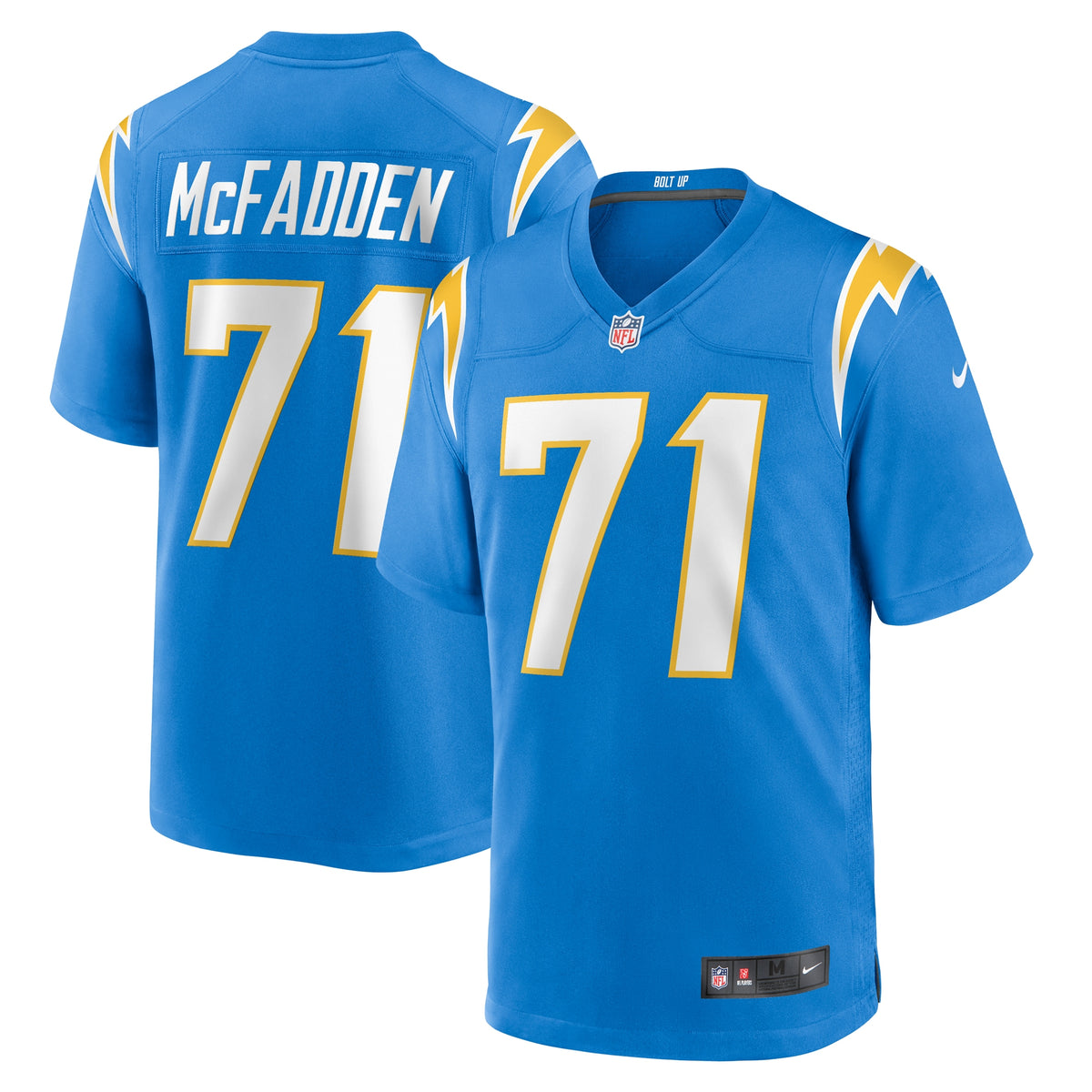 Jordans McFadden Los Angeles Chargers Nike Team Game Jersey   Powder Blue
