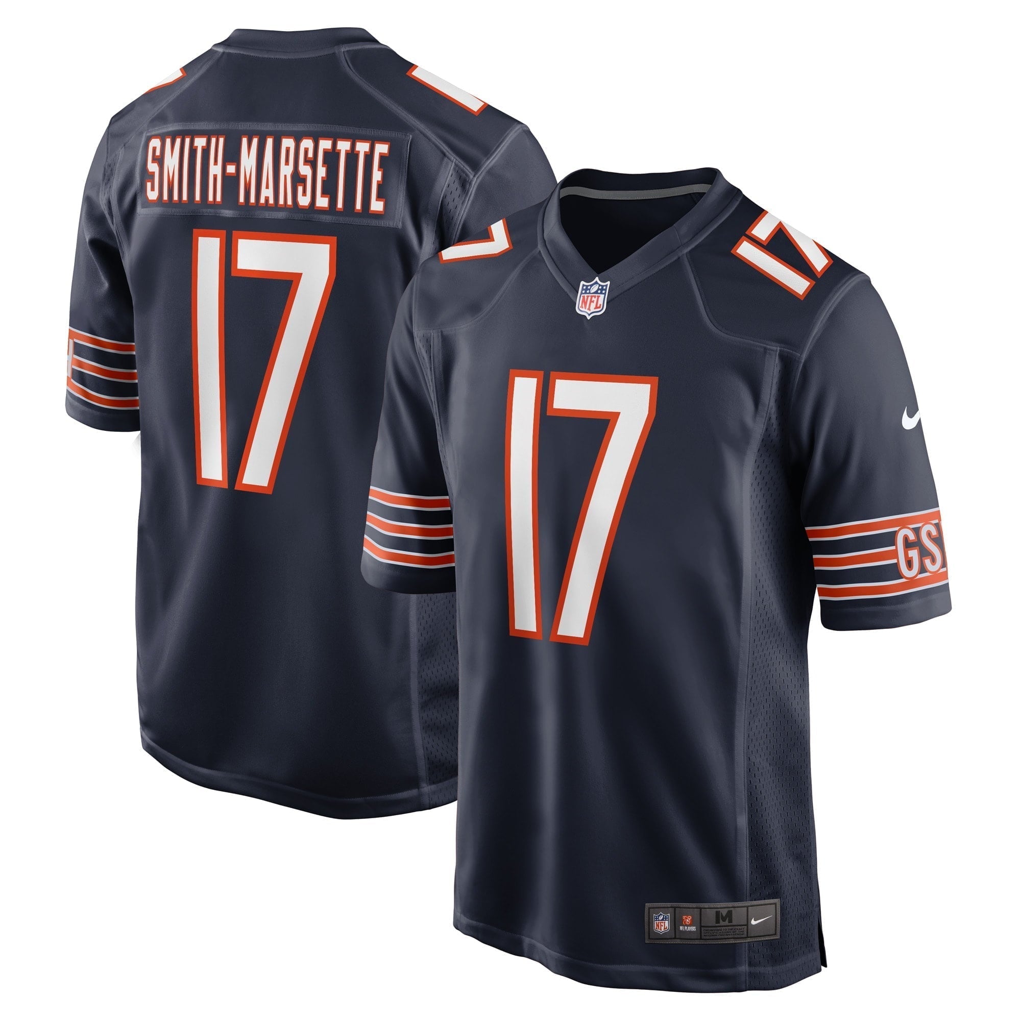 Men s Nike Ihmir Smith-Marsette Navy Chicago Bears Game Player Jersey