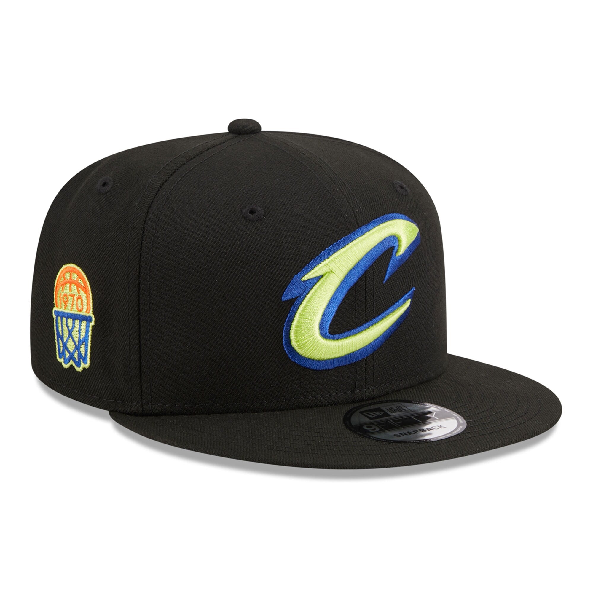 Cleveland Cavaliers New Era Neon Pop 9FIFTY Snapback Hat - Black