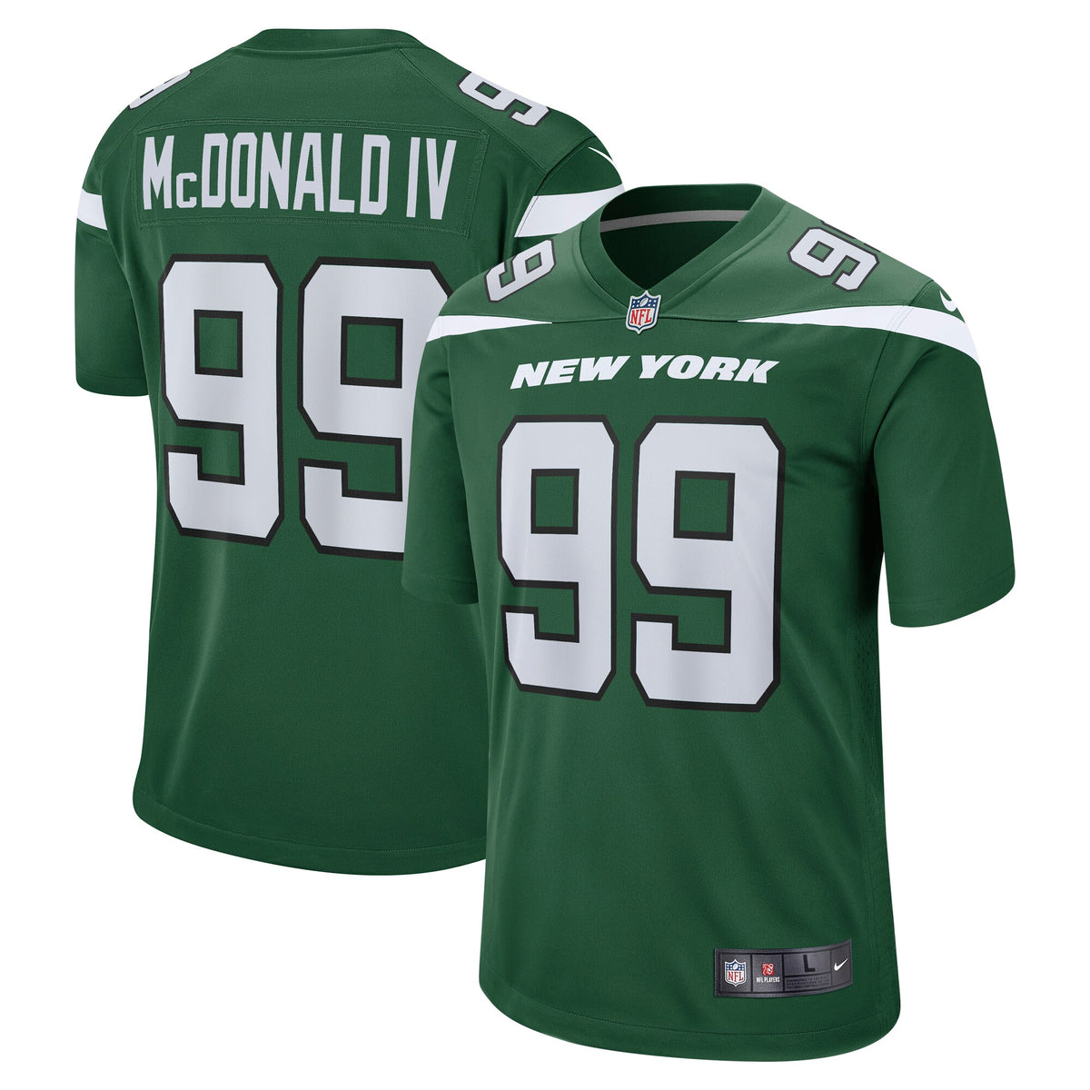 Will McDonald IV New York Jets Nike 2023 NFL Draft First Round Pick Game Jersey   Gotham Green