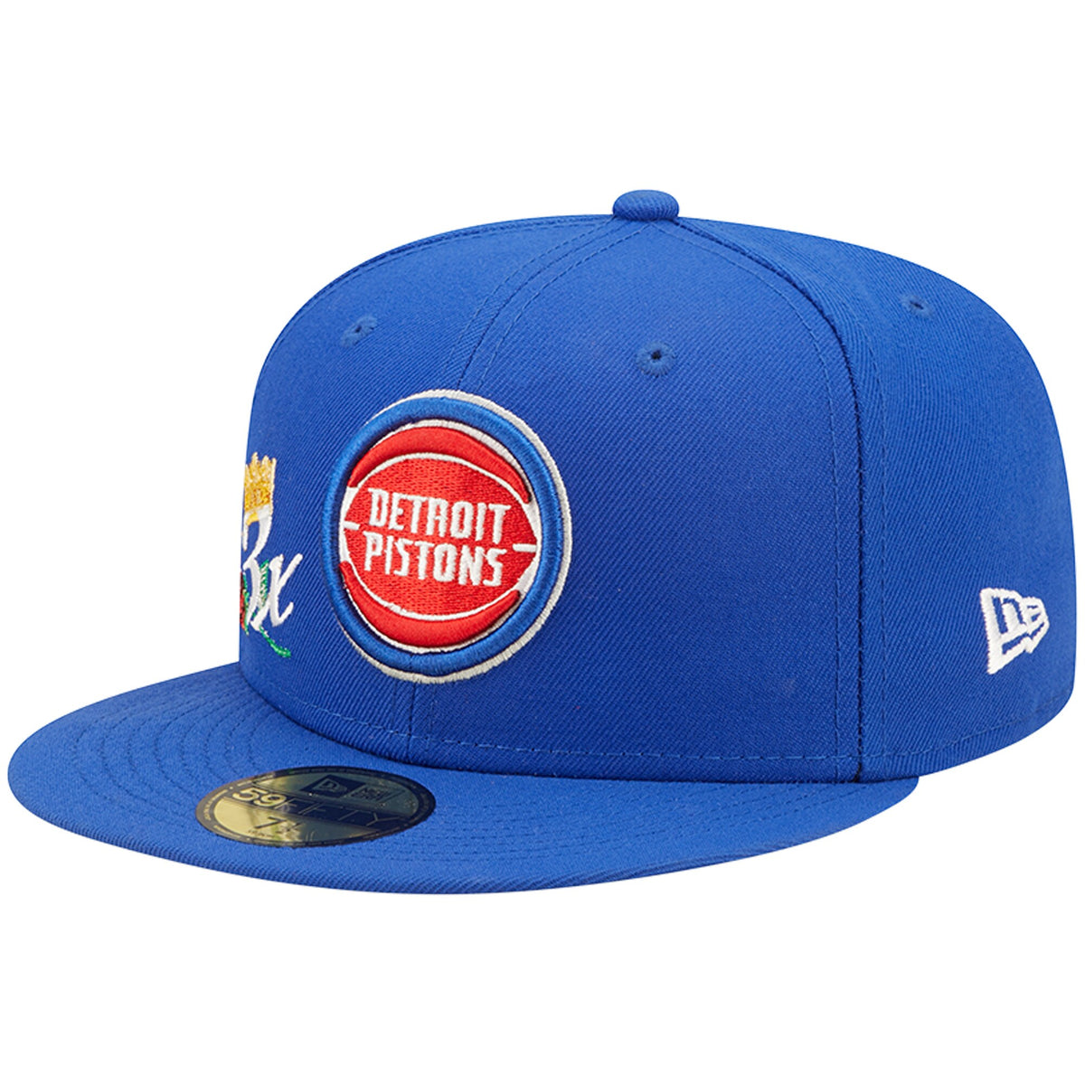 Detroit Pistons New Era 3x NBA Finals Champions Crown 59FIFTY Fitted Hat - Blue