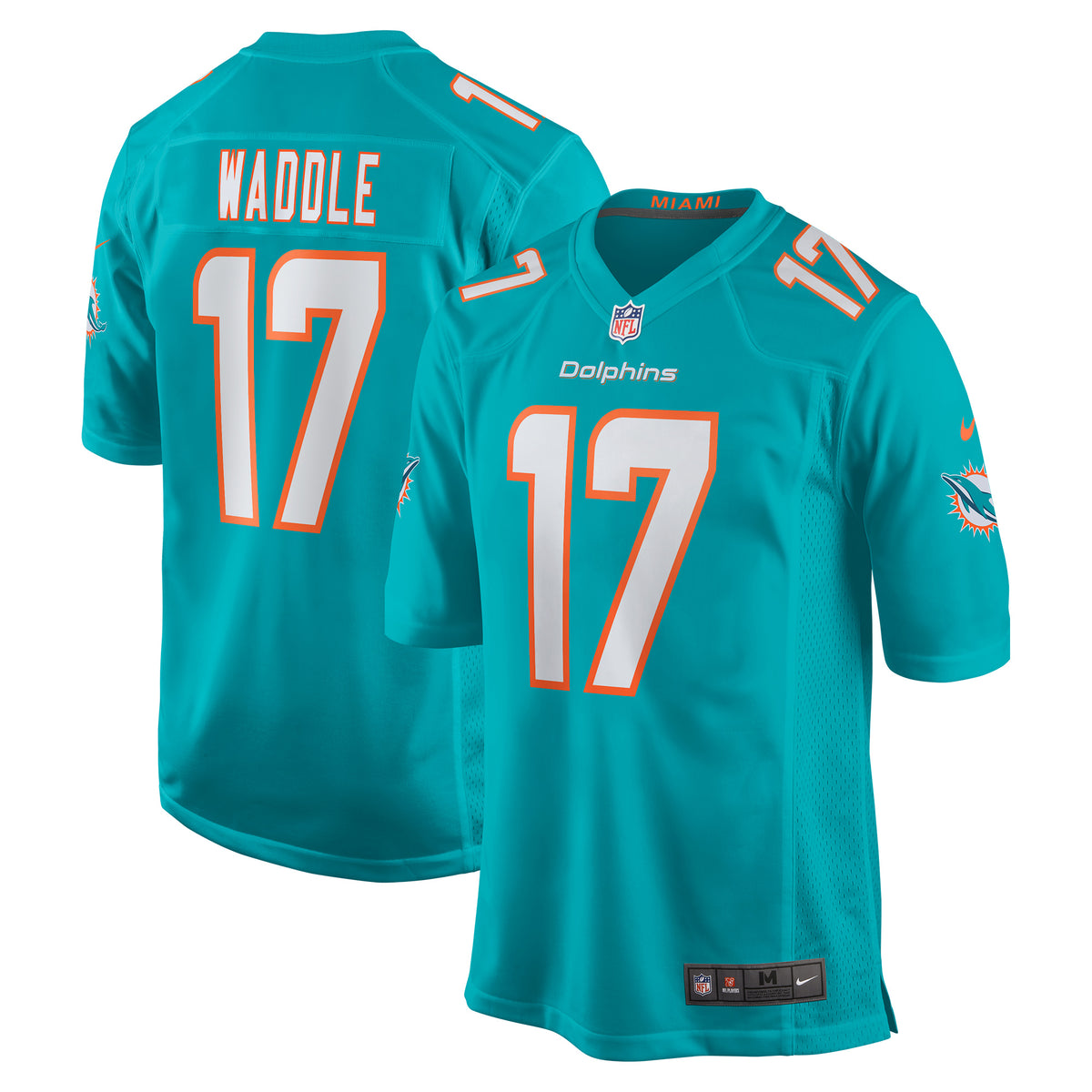 Jaylen Waddle Miami Dolphins Nike Game Jersey   Aqua