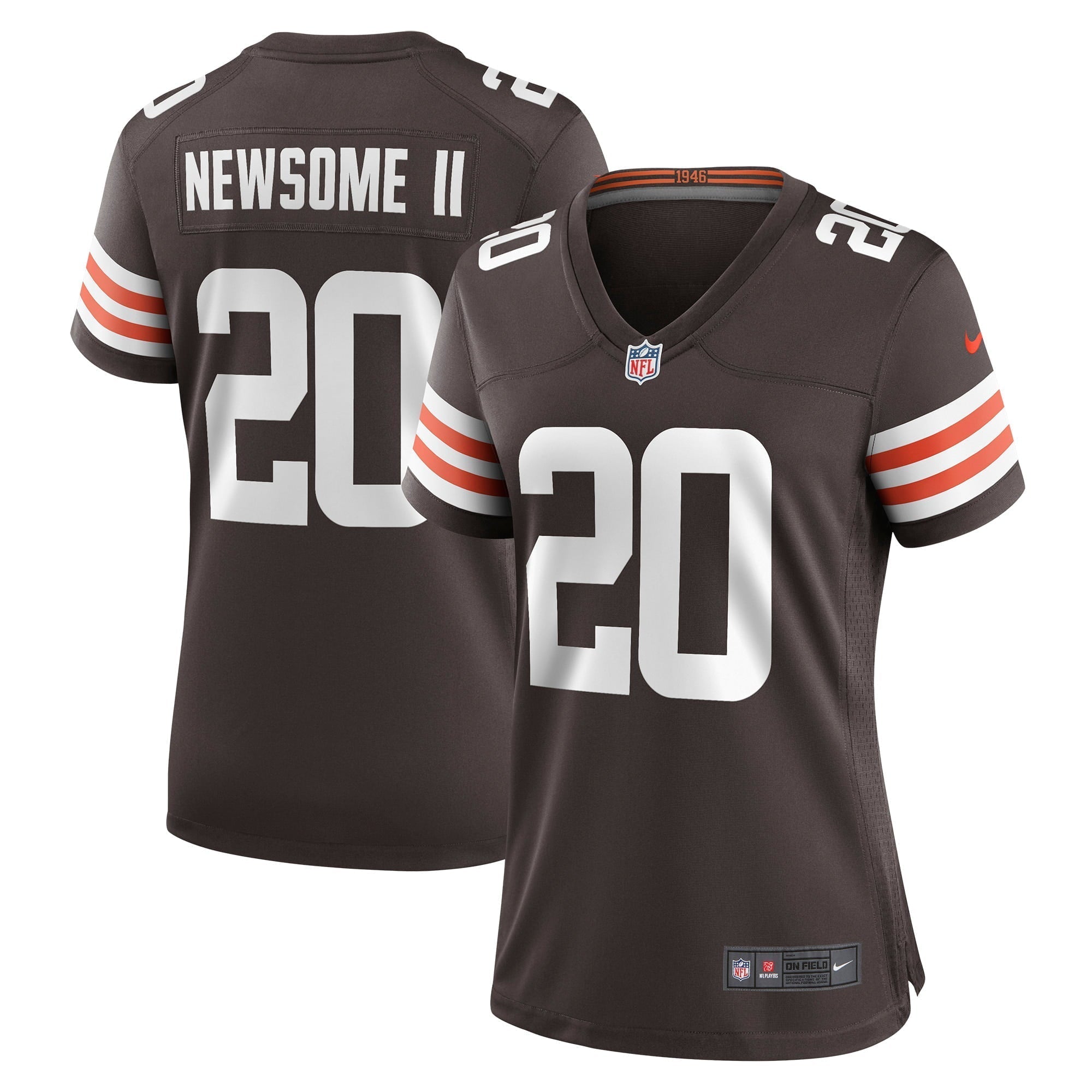 Women s Nike Greg Newsome II Brown Cleveland Browns Game Jersey