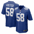 Men s Nike Casey Kreiter Royal New York Giants Game Jersey
