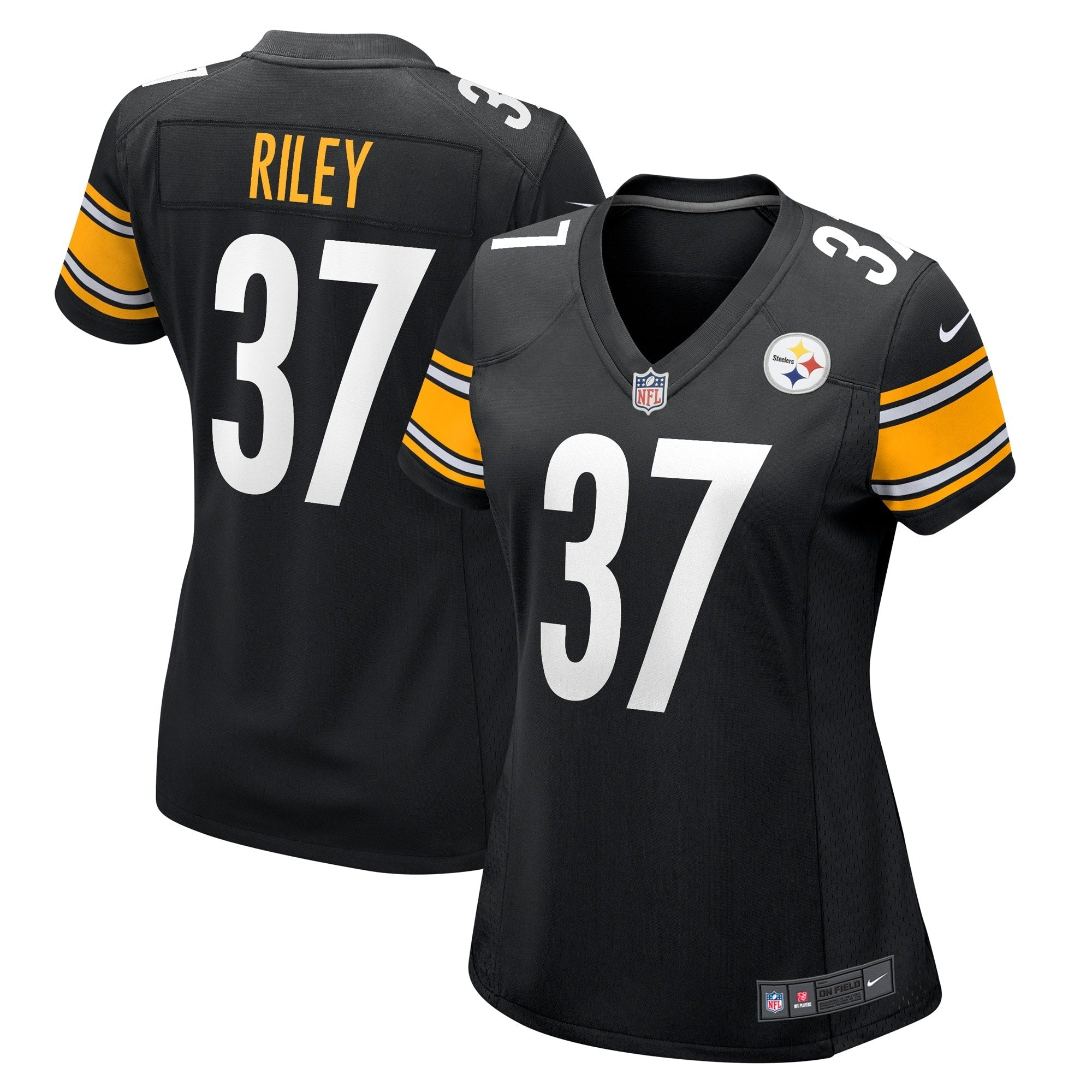 Women s Nike Elijah Riley Black Pittsburgh Steelers Game Player Jersey