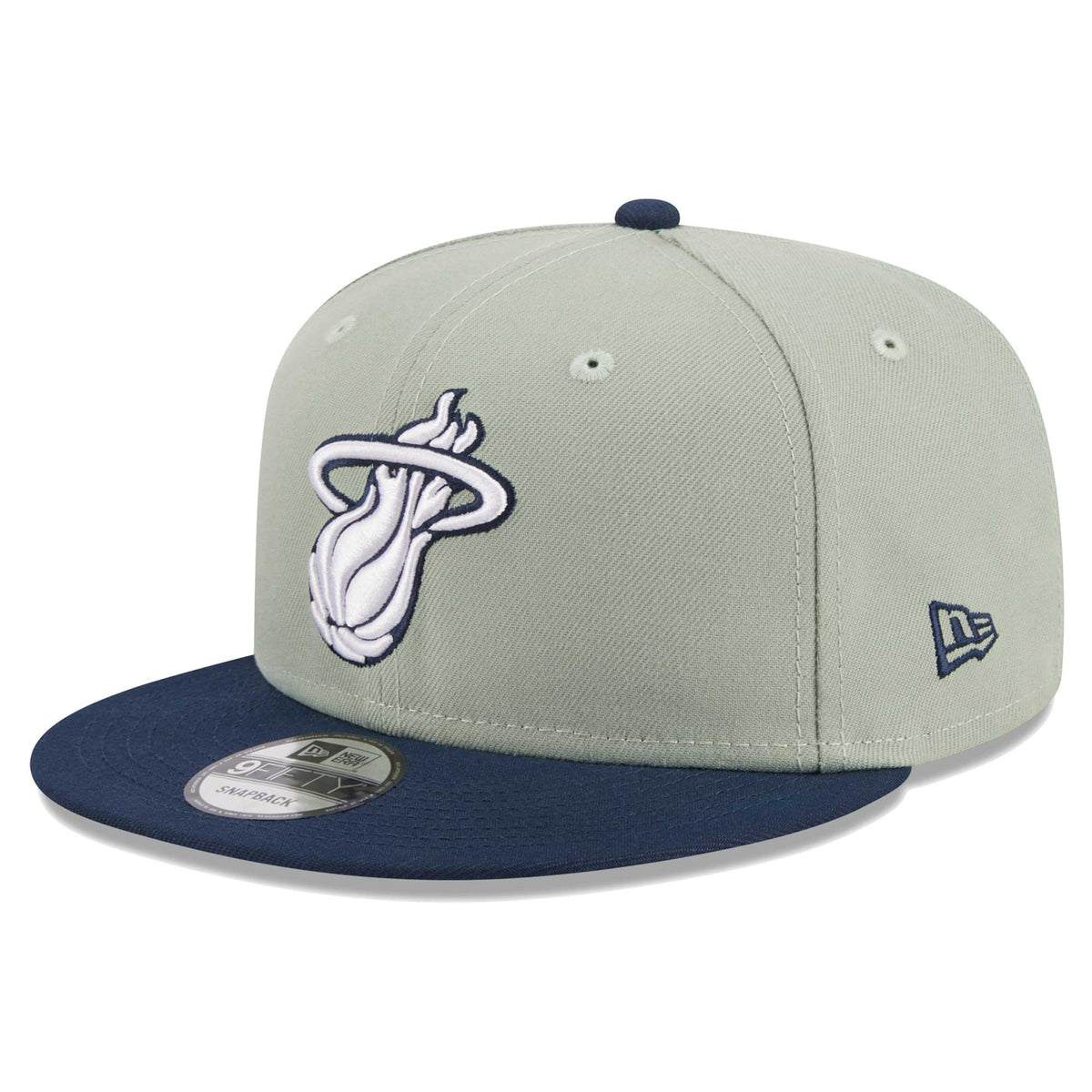Miami Heat New Era Two-Tone Color Pack 9FIFTY Snapback Hat - Sage/Navy