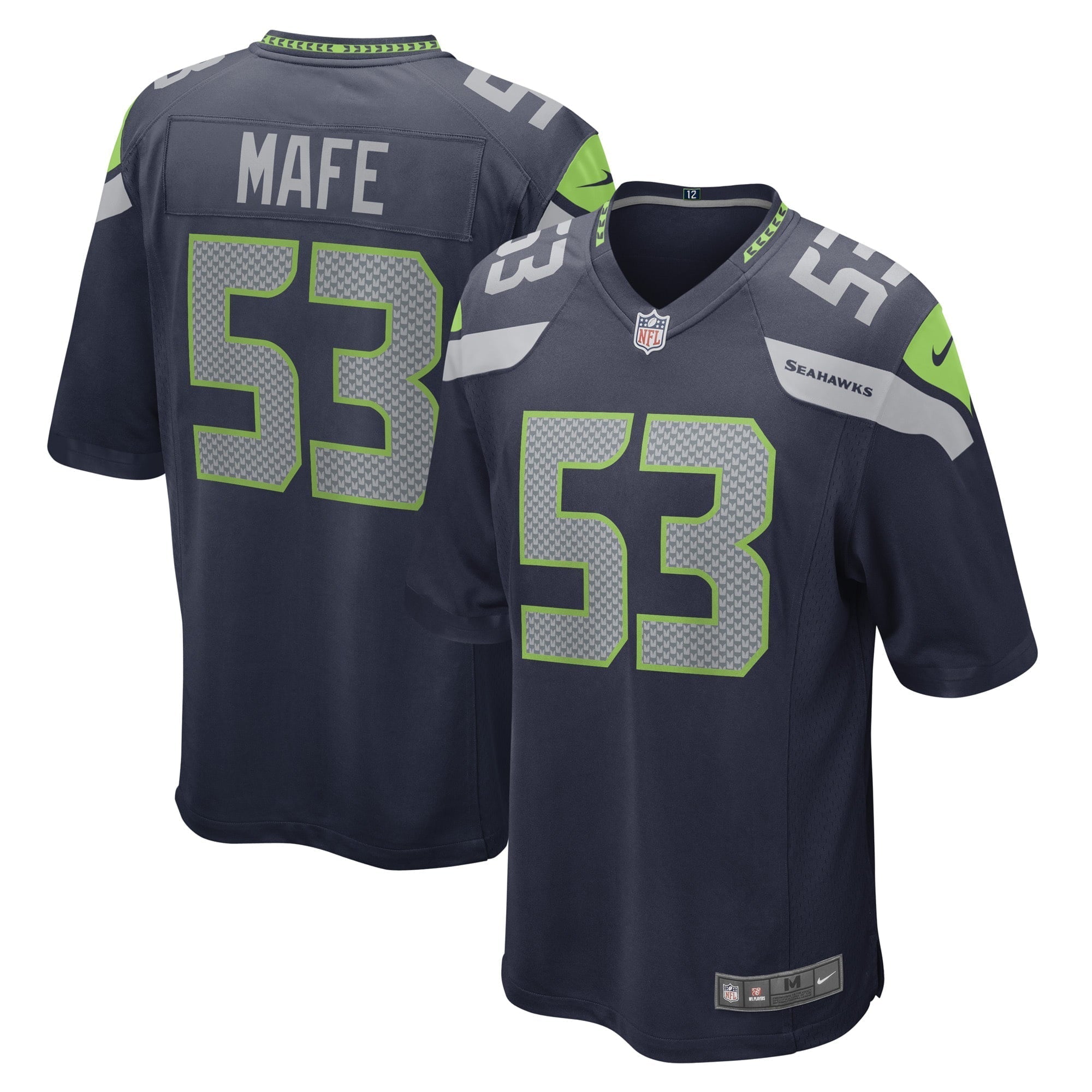 Men s Nike Boye Mafe College Navy Seattle Seahawks Game Player Jersey