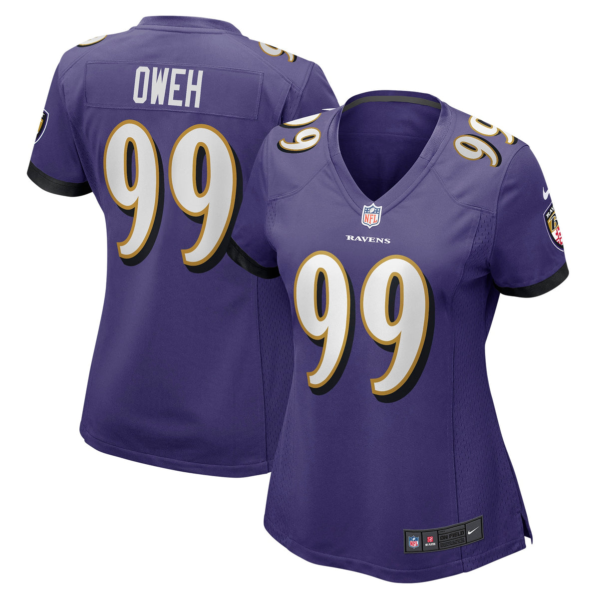 Odafe Oweh Baltimore Ravens Nike Women s Game Jersey   Purple