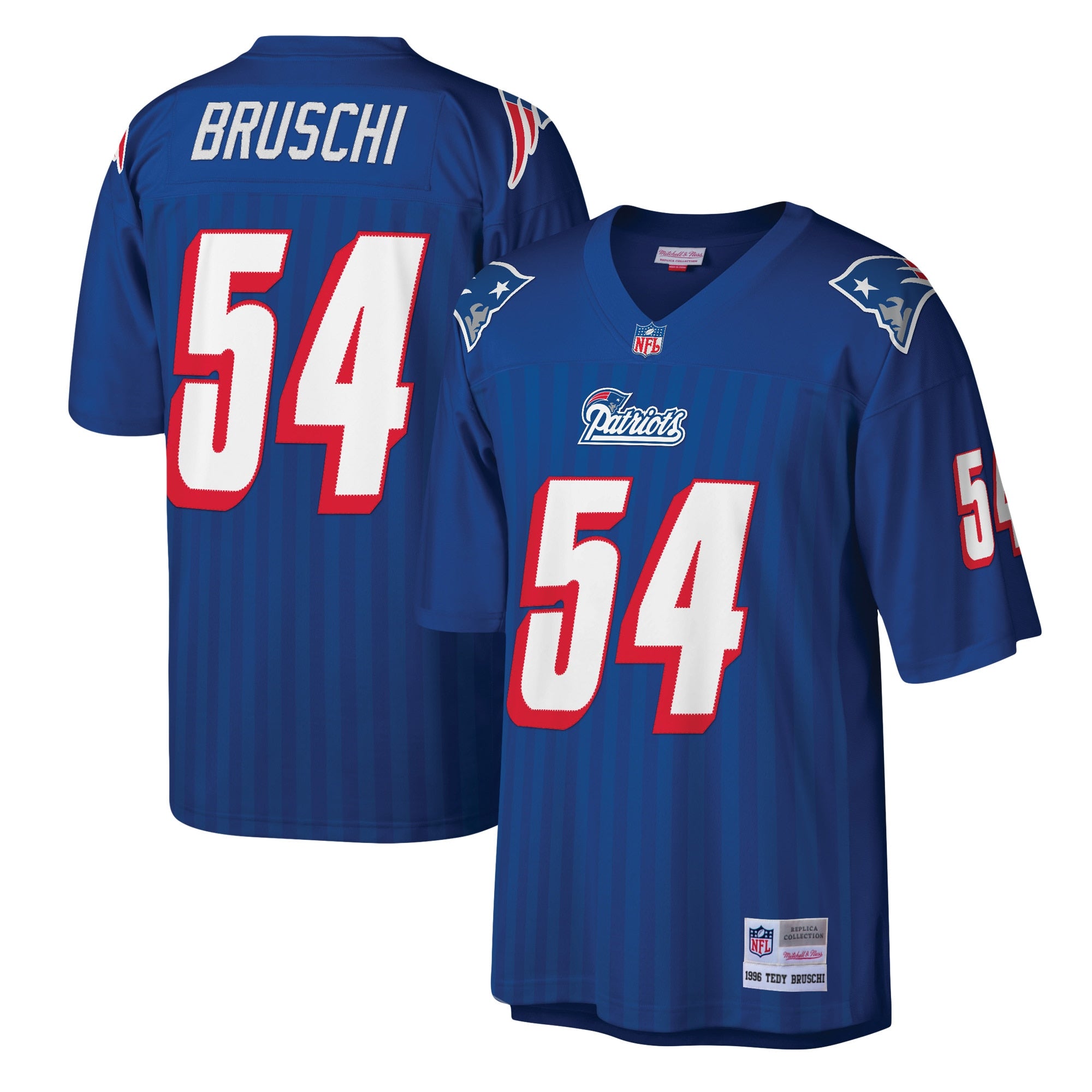 Tedy Bruschi New England Patriots Mitchell   Ness Legacy Replica Jersey   Royal