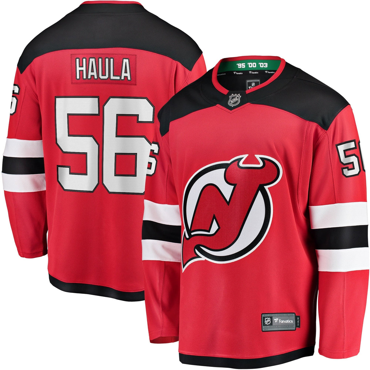 Men's Fanatics Branded Erik Haula Red New Jersey Devils Home Breakaway Player Jersey