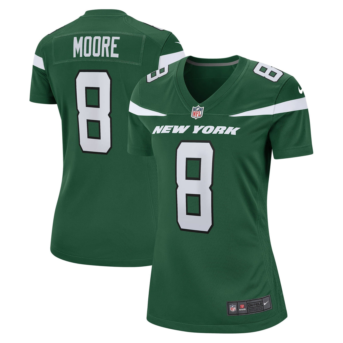 Women s Nike Elijah Moore Gotham Green New York Jets Game Player Jersey